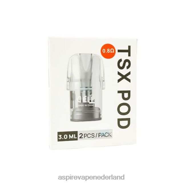 Aspire kopen - Aspire Tsx Pod 0,8 ohm (3,0 ml)/2 stuks per verpakking (compatibel met cyber s en cyber x) H0BP233